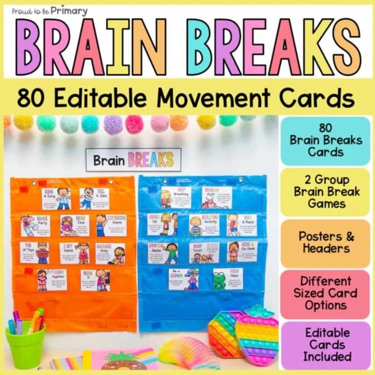 Basisonderwijs Materiaal | Breinbreken & Beweging Activity Cards (Engelstalig)
