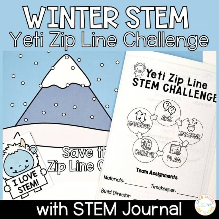 Basisonderwijs Lespakket | Winter STEM Challenge - Yeti Zip Line