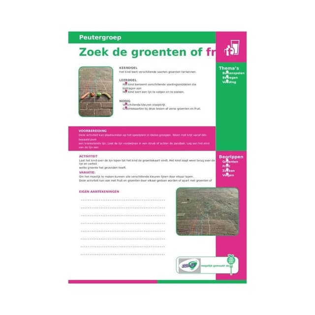 Basisonderwijs 24 Peuteractiviteiten Voeding & Ontwikkeling voor de Peutergroep