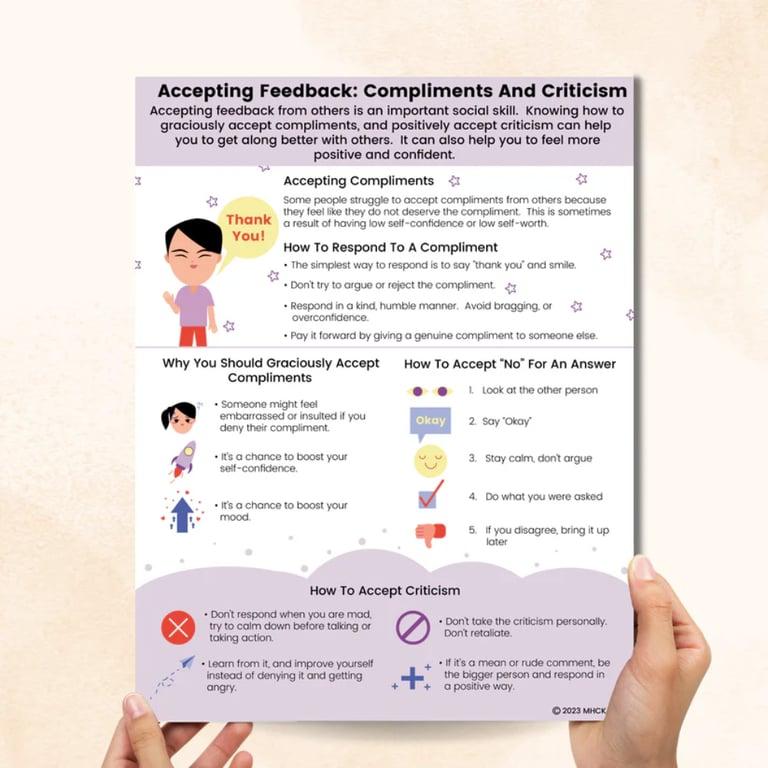 Basisonderwijs Poster | Feedback Accepteren: Complimenten en Kritiek