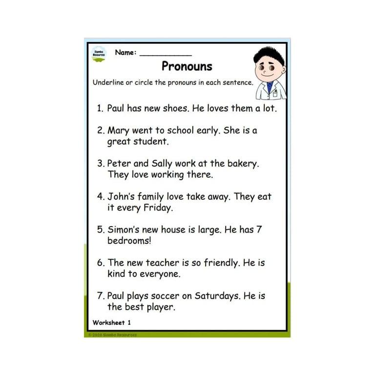 Basisonderwijs Werkblad | Grade 2 Voornaamwoord Printables