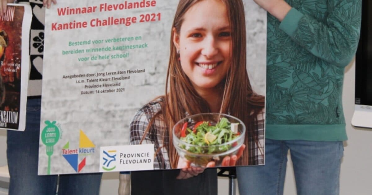Gezonde kantinesnack ‘Tempeh-ation’ wint Flevolandse Schoolkantine Challenge
