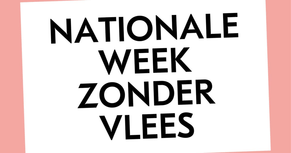 Derde editie Nationale Week Zonder Vlees