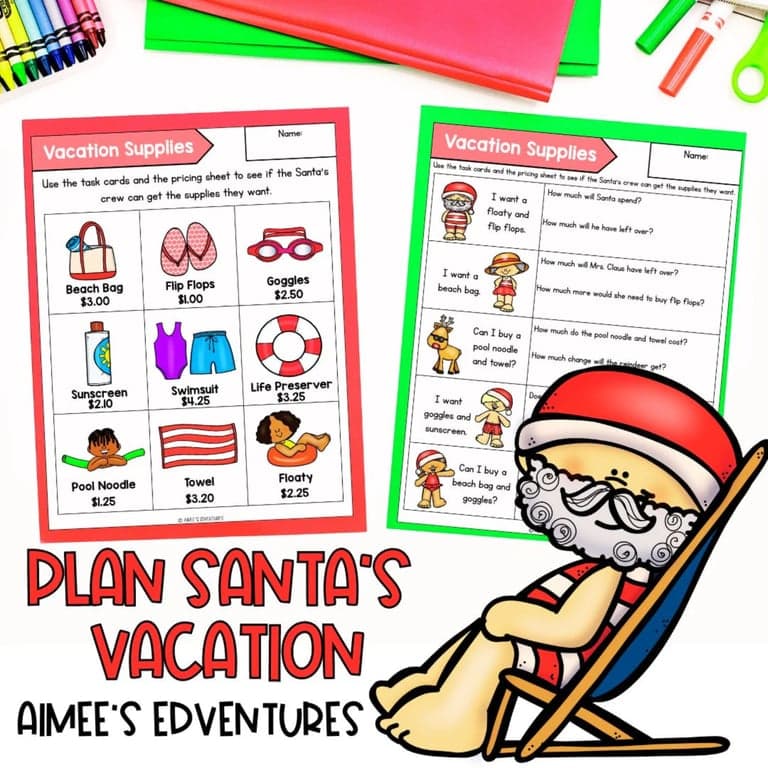 Basisonderwijs Lespakket | Kerstmis Projectmatig Leren Wiskunde (Engelstalig)