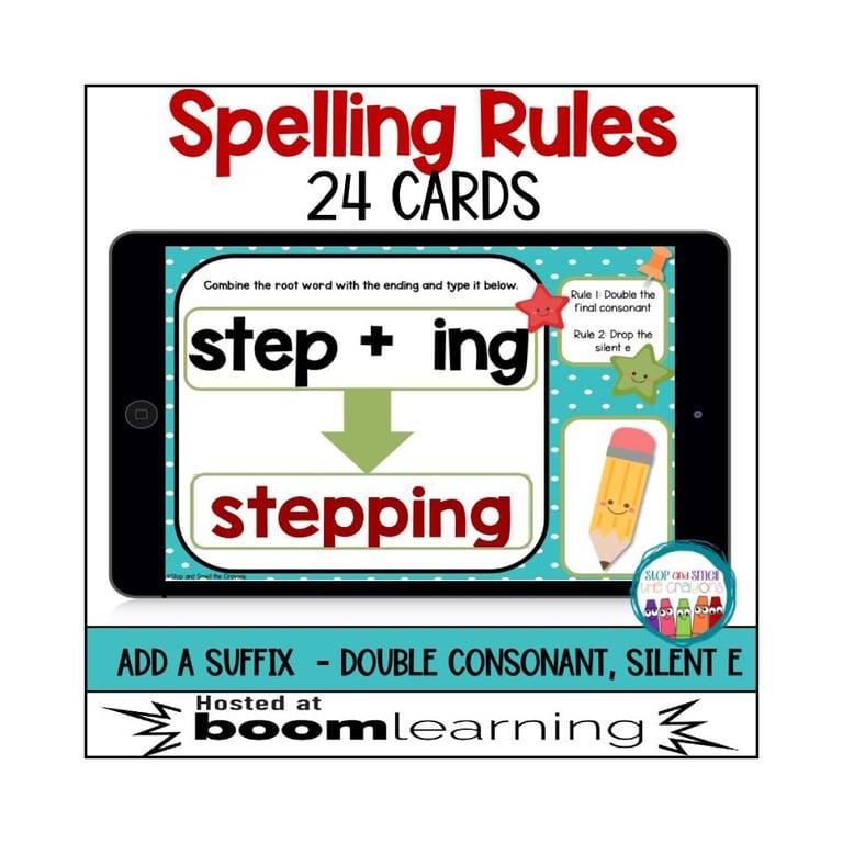Basisonderwijs Materiaal | Spellingregels Achtervoegsel Boem-Kaarten