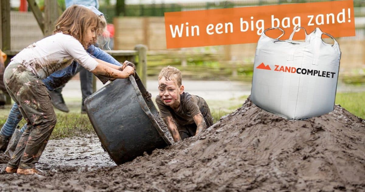 Win big bag speelzand voor Modderdag