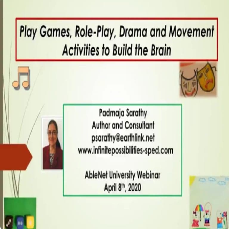 Basisonderwijs Webinar | Spelletjes Spelen, Rollenspel, Drama en Bewegingsactiviteiten om de Hersenen op te Bouwen (Engelstalig)