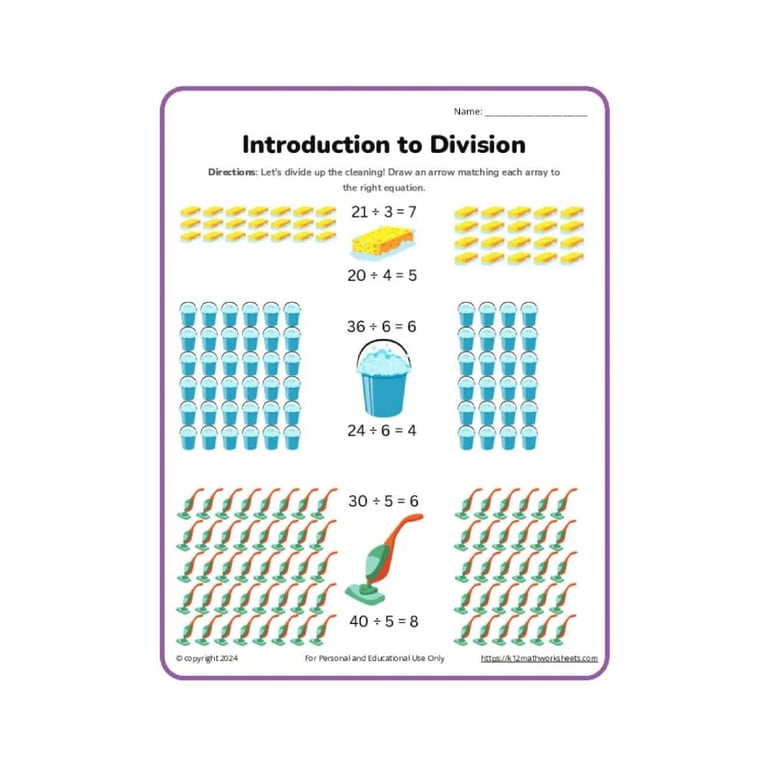 Basisonderwijs Werkblad | 3e Graad Deling