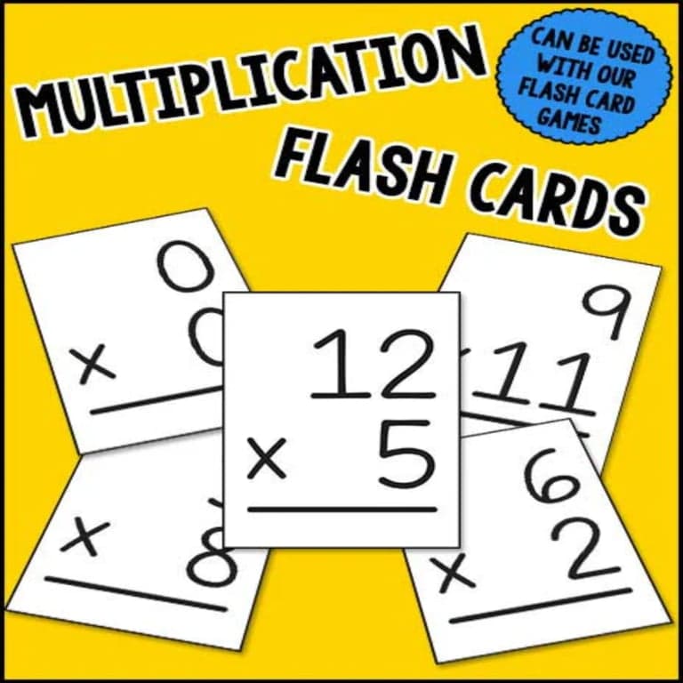 Basisonderwijs Flashcard | Vermenigvuldiging Flash Cards