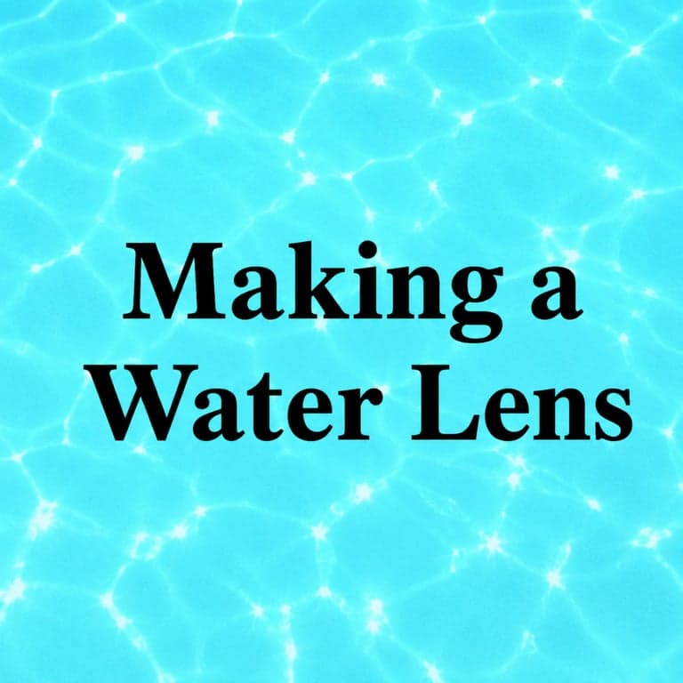 Basisonderwijs Lesidee | Een Waterlens Maken (Engelstalig)