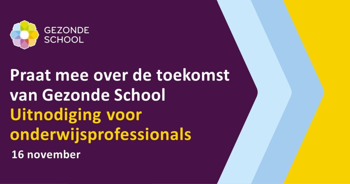 Grote dialoogsessie over Gezonde School