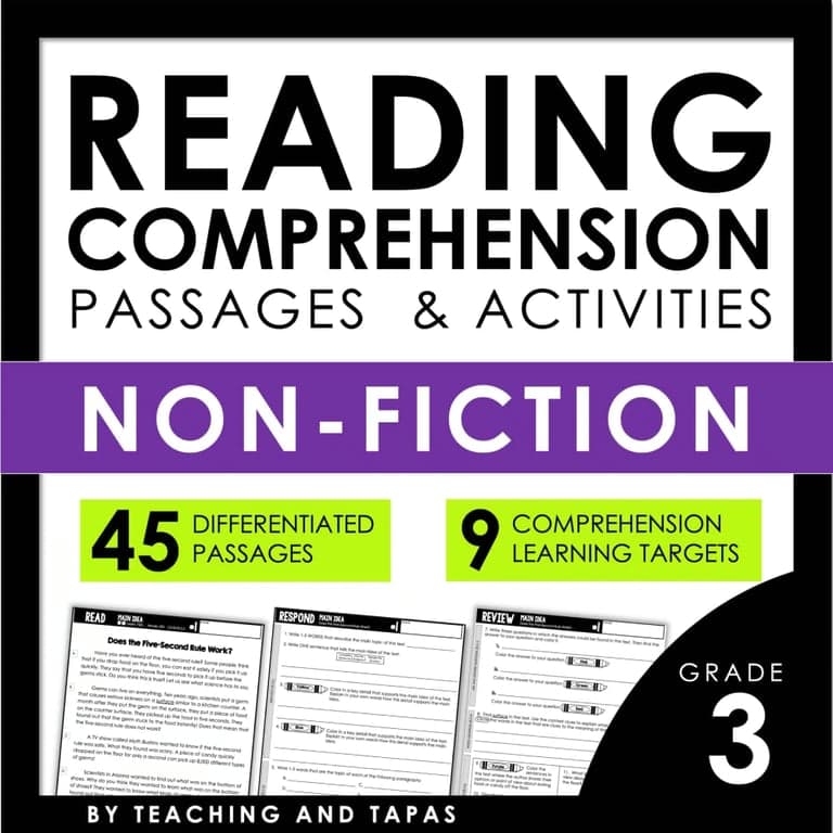 Basisonderwijs Materiaal | 3e Graad Close Reading Passages Informatieve Tekst Nonfictie Close Reading