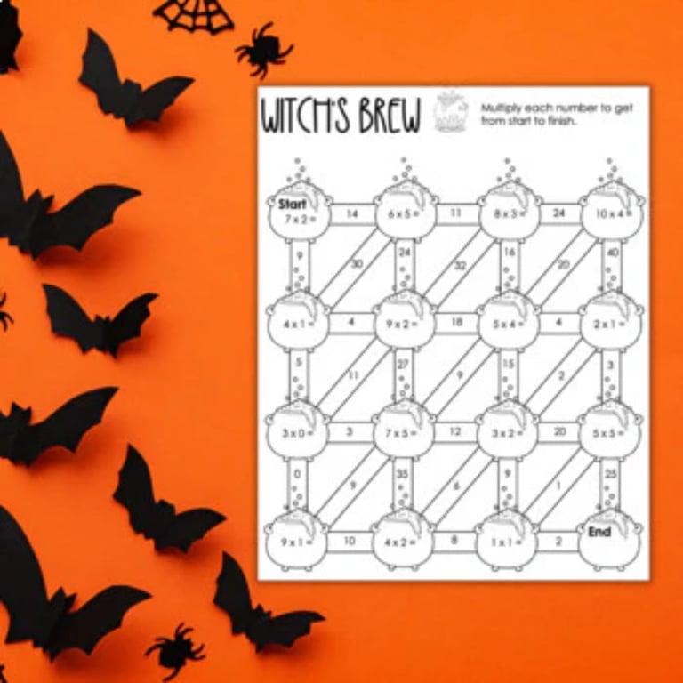 Basisonderwijs Werkblad | Halloween Wiskunde Werkblad voor Vermenigvuldiging