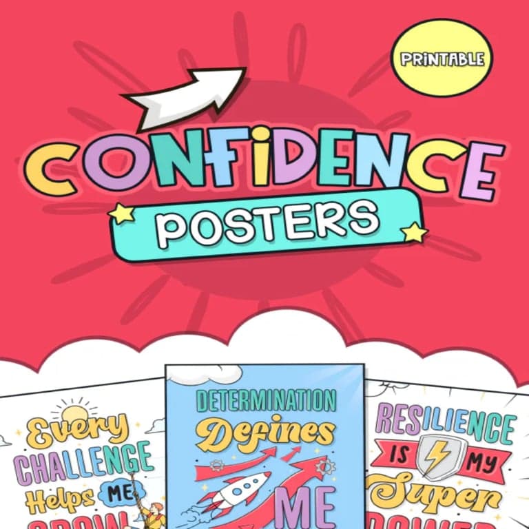 Basisonderwijs Poster | Afdrukbare Zelfvertrouwen-Posters voor Kinderen