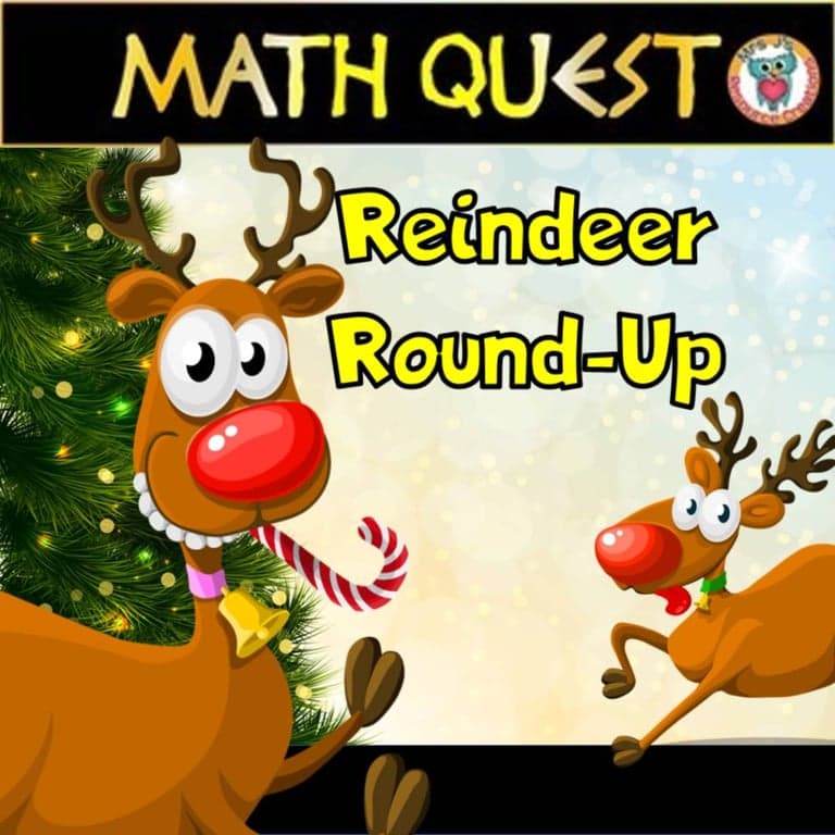 Basisonderwijs Spel | Kerstmis Math Quest: Rendier Round-Up