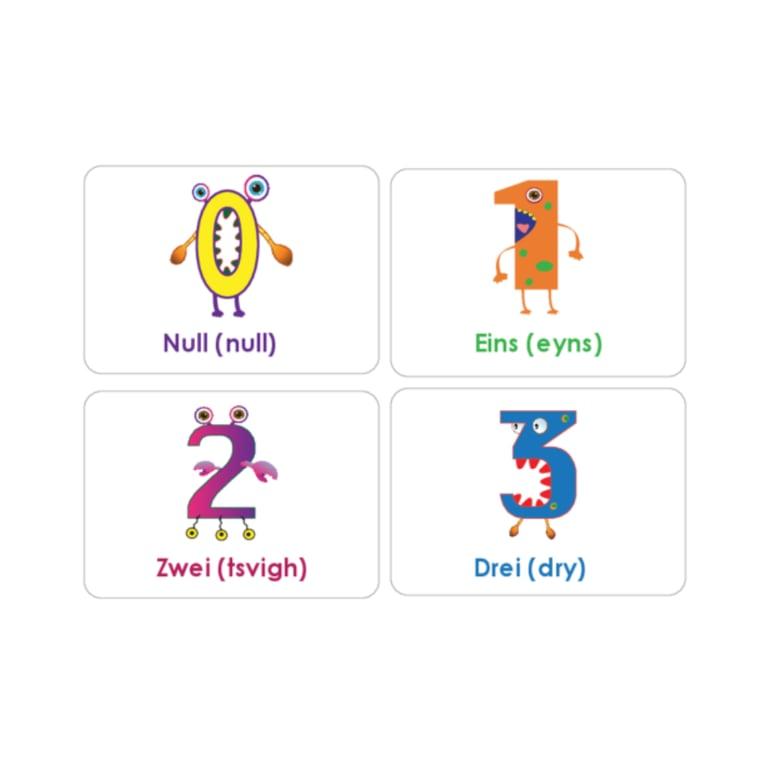 Basisonderwijs Flashcard | Duitse Getallen Flashcards 0-3