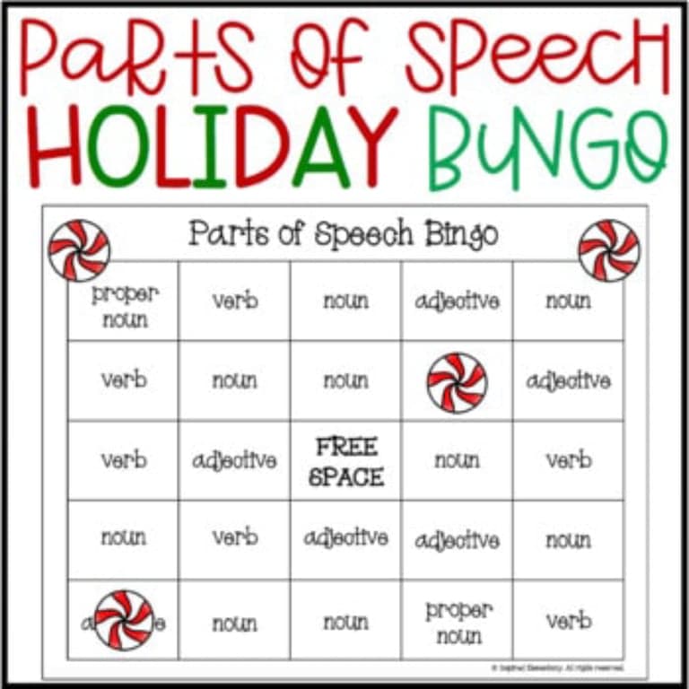 Basisonderwijs Spel | Spraakdelen Bingo: Vakantie Editie