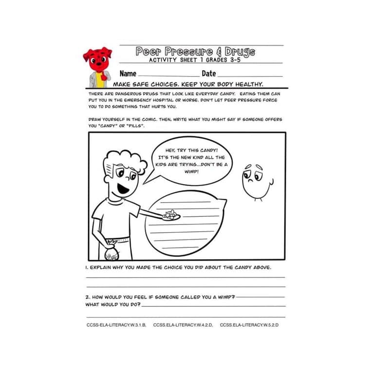 Basisonderwijs Werkblad | Peer Pressure & Drugs