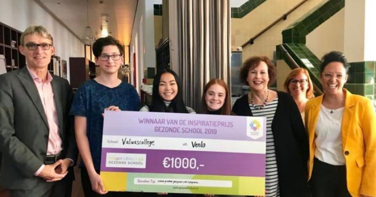 Valuascollege uit Venlo wint Inspiratieprijs Gezonde School 2019