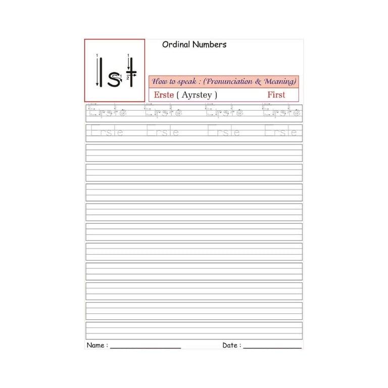 Basisonderwijs Werkblad | Duitse Rangtelwoorden - 1st