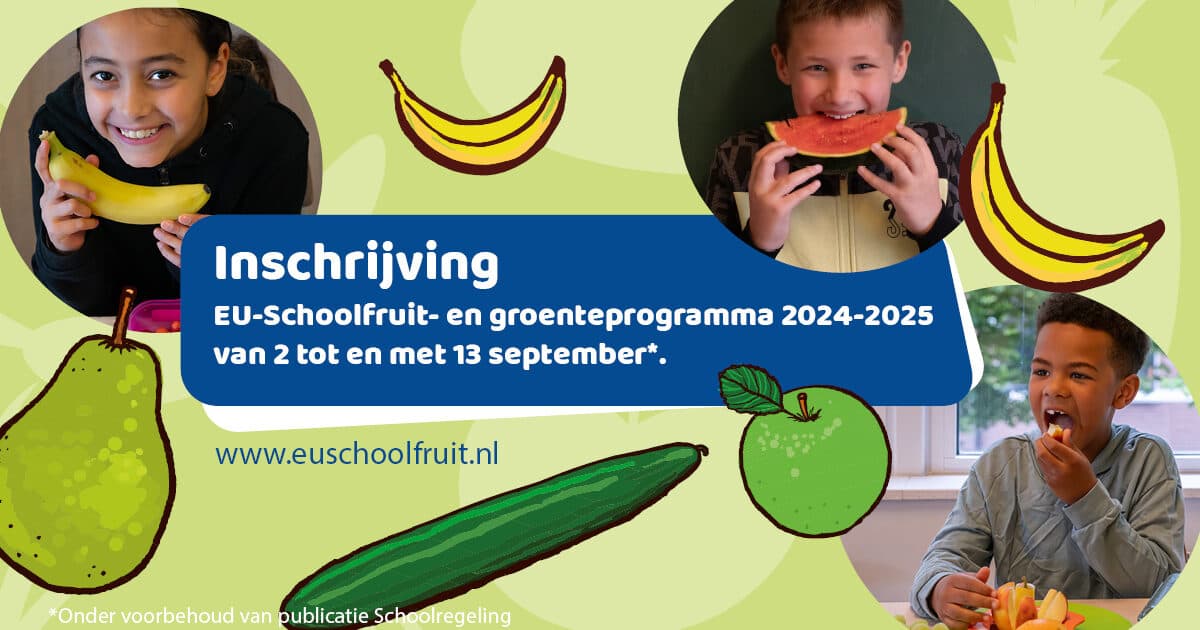Inschrijfperiode EU-Schoolfruit in september