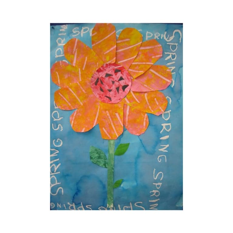 Basisonderwijs Lesidee | Lente Bloemen Eric Carle-collage, Groep 3 t/m 4 (Engelstalig)