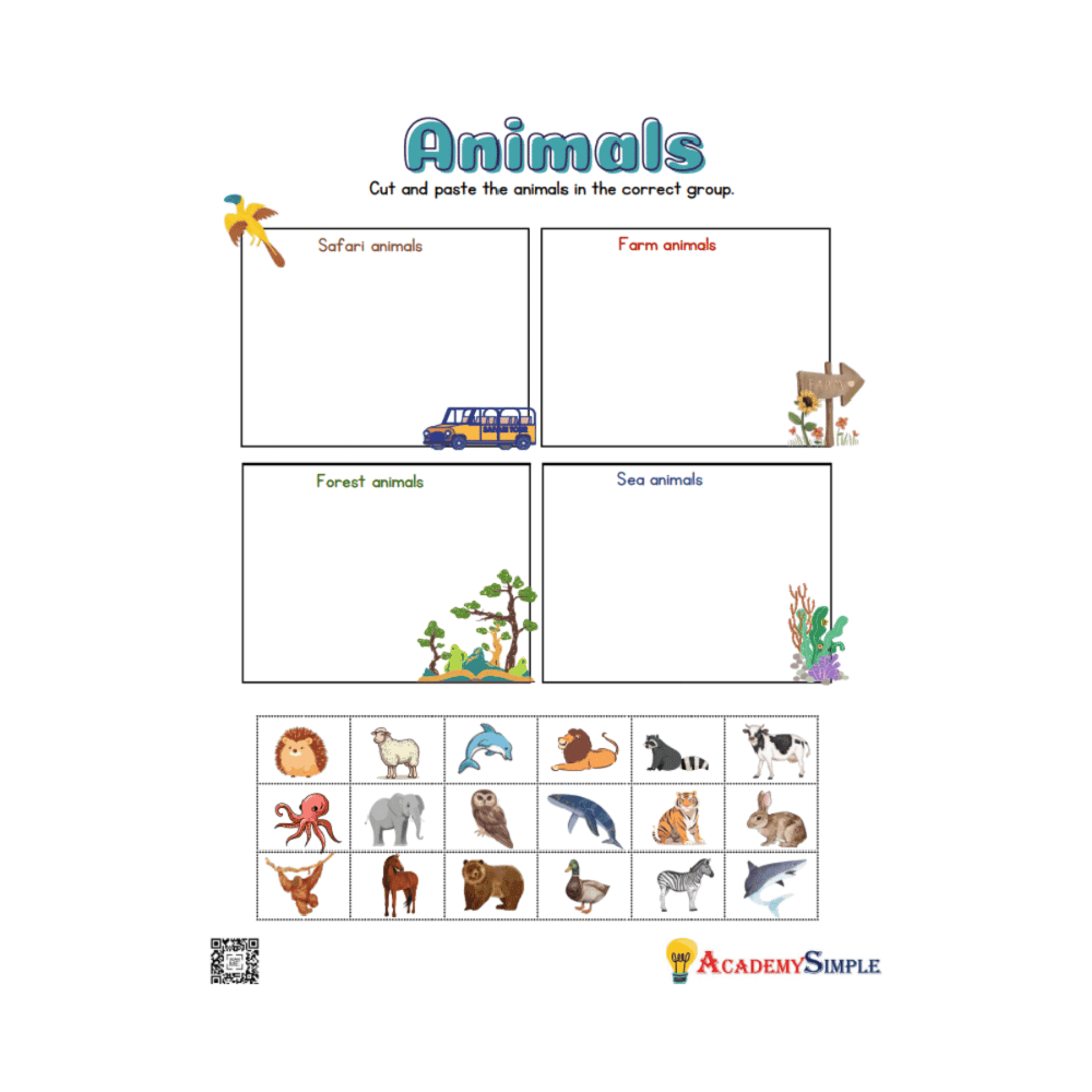Basisonderwijs Werkblad | Dierenrijk – Waar Leven Dieren?
