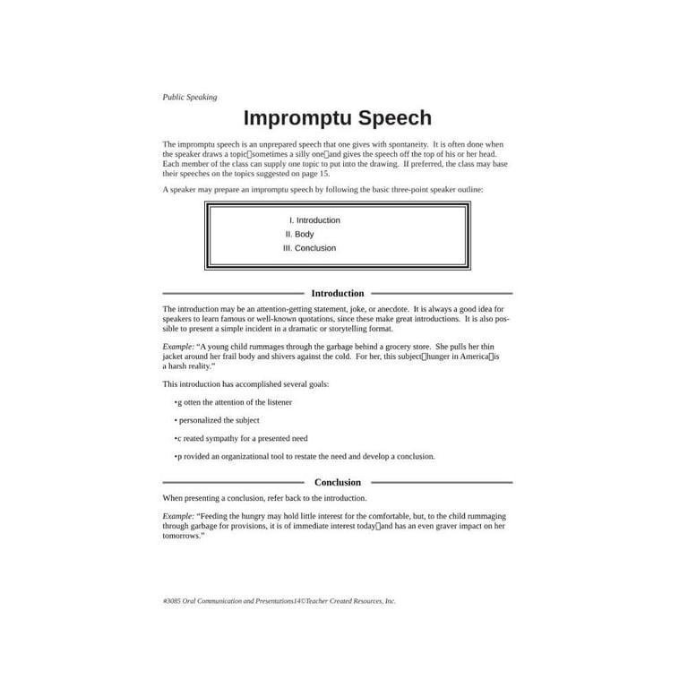 Basisonderwijs Lesidee | Impromptu Spreekbeurt