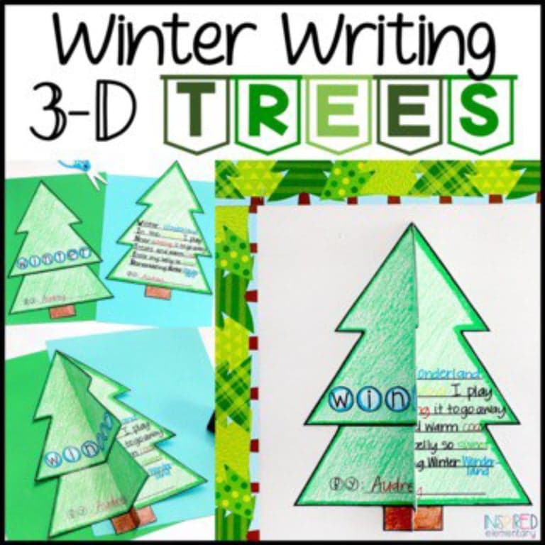 Basisonderwijs Lespakket | Winter Schrijven: 3-D Winterse Traditie Bomen