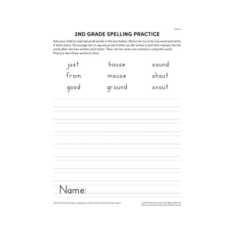 Basisonderwijs Werkblad | 2e Graads Spelling Oefenen