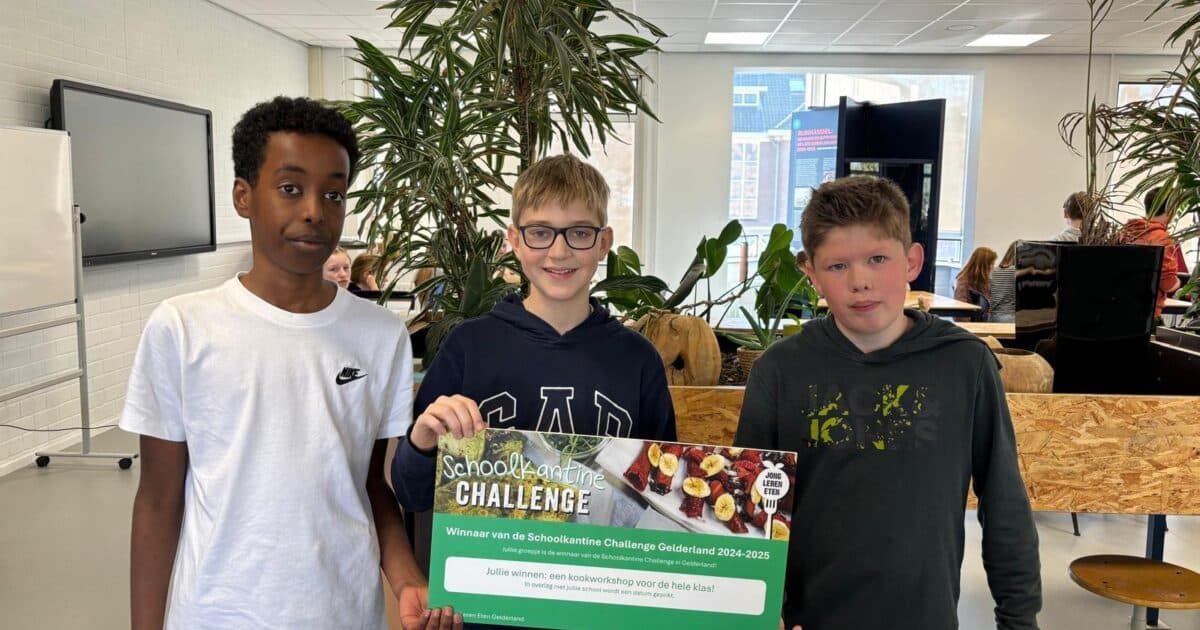 Eligant Lyceum in Zutphen wint Schoolkantine Challenge 2025 Gelderland