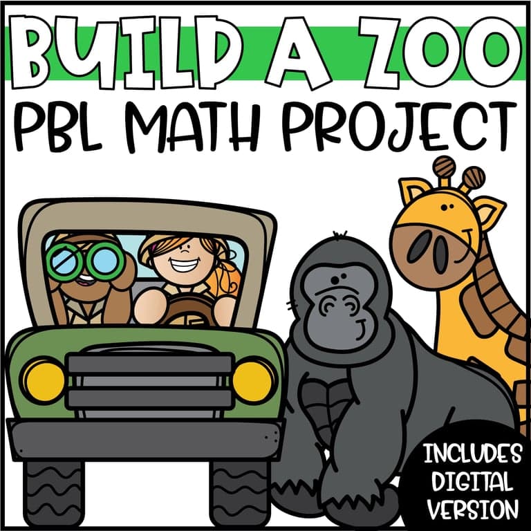 Basisonderwijs Lespakket | Bouw een Dierentuin PBL Wiskundeproject (Engelstalig)