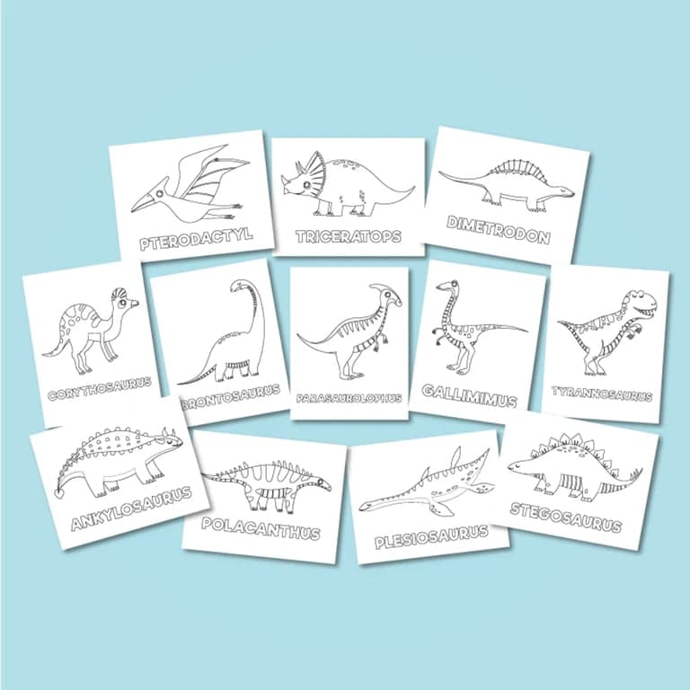 Basisonderwijs Werkblad | Dinosaurus Kleurplaten voor Kinderen
