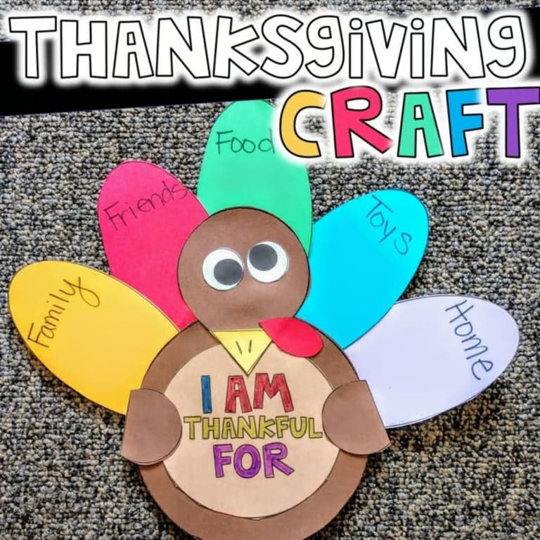 Basisonderwijs Materiaal | Thanksgiving Knutsel - Print en Go!