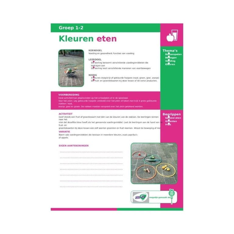 Basisonderwijs 24 Kleuteractiviteiten Voeding & Ontwikkeling voor Groep 1-2