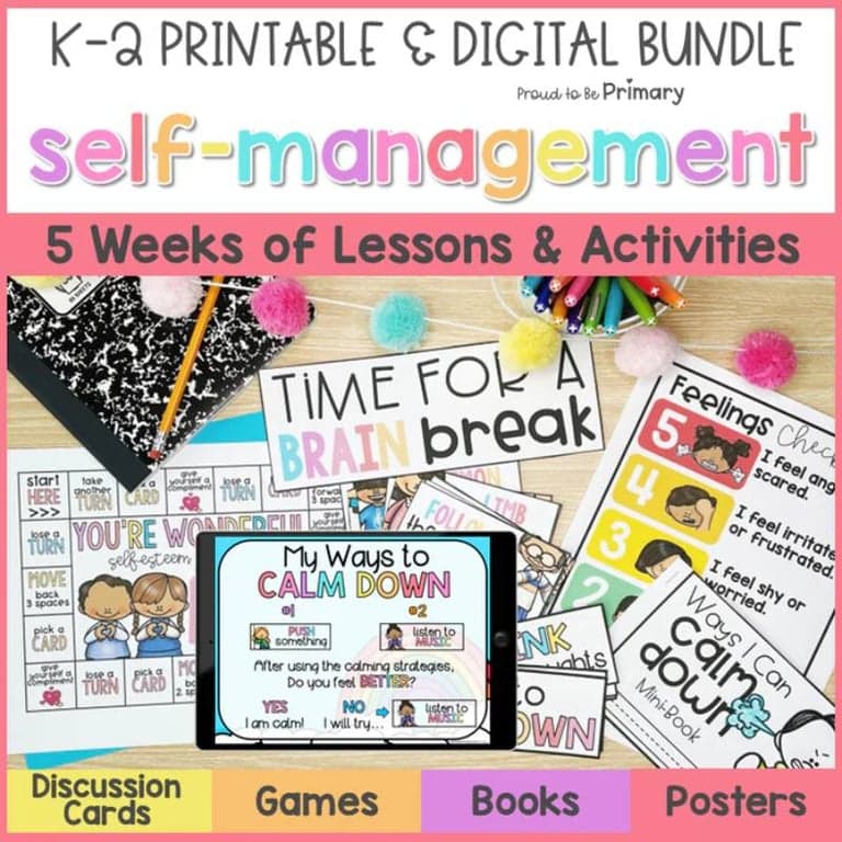 Basisonderwijs Lespakket | Zelfregulatie-Kalmte-Strategieën, Yoga, Zelfvertrouwen en Hersenpauze-Activiteiten