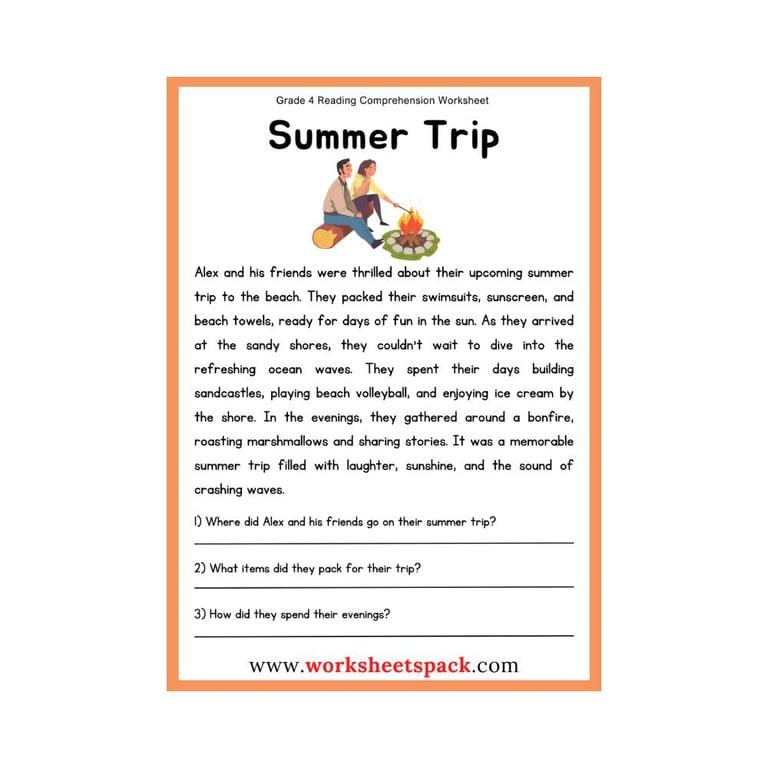 Basisonderwijs Werkblad | Grade 4 Reading Comprehension
